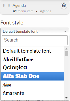 website > font styles