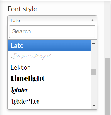 Font style