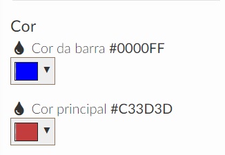 barra de cor