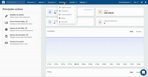 GIF montrant comment ajouter des sections sur votre site web
