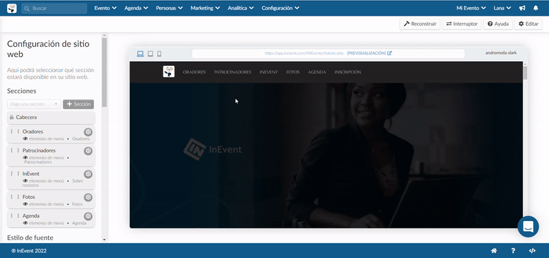 ¿Cómo personalizo mi sitio web?