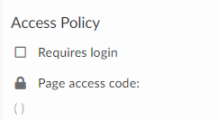 Opciones de política de acceso a un sitio web