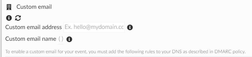 Screenshot of custom email