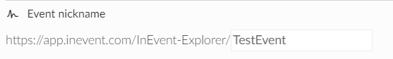 Event's nickname - click to edit.