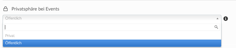Event-Privatsphäre: öffentlich