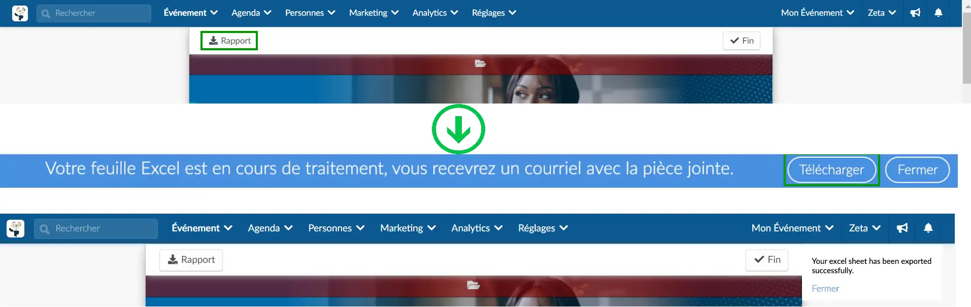 Télécharger le rapport complet d'un événement