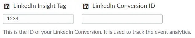 LinkedIn Insight field