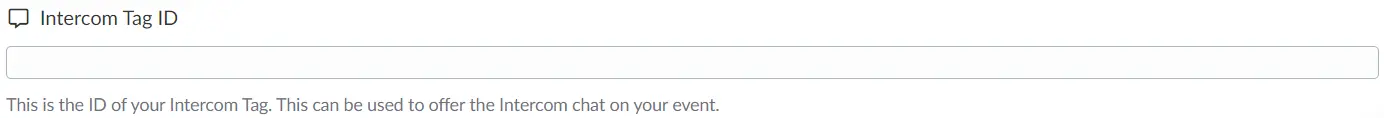 Intercom Tag ID field