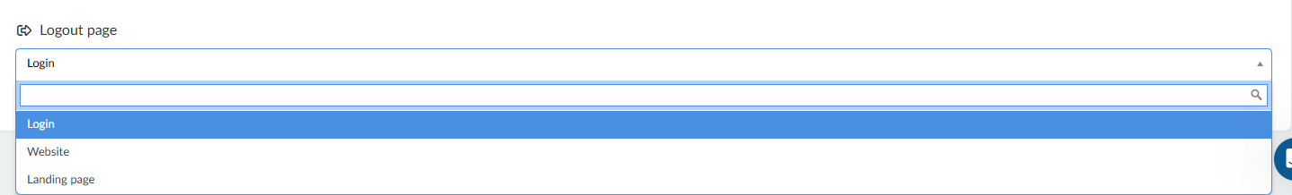 Set the Log out page