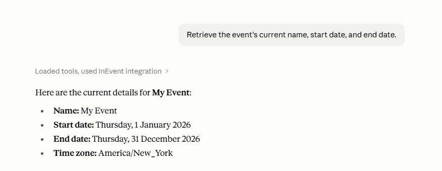 Retrieve event's details