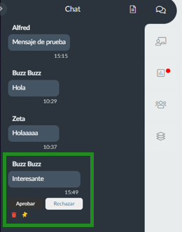 Moderando comentarios a través del Virtual Lobby