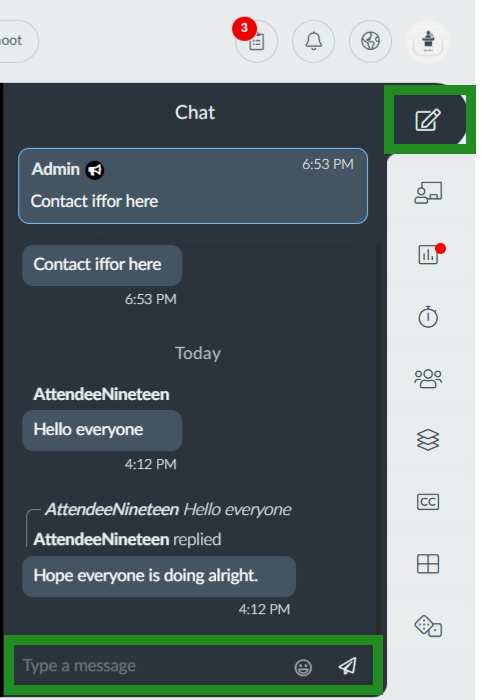 The Chat tab