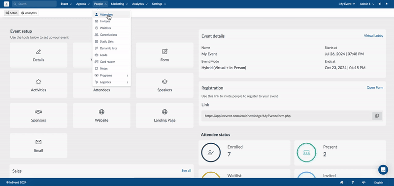 change the permission level of your attendees in bulk