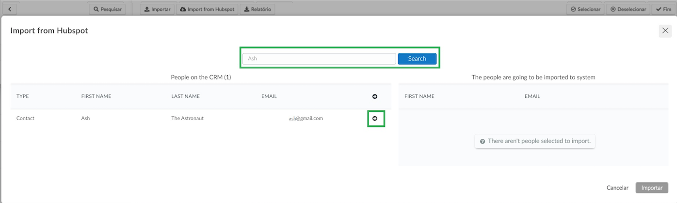 Importing attendees from Hubspot