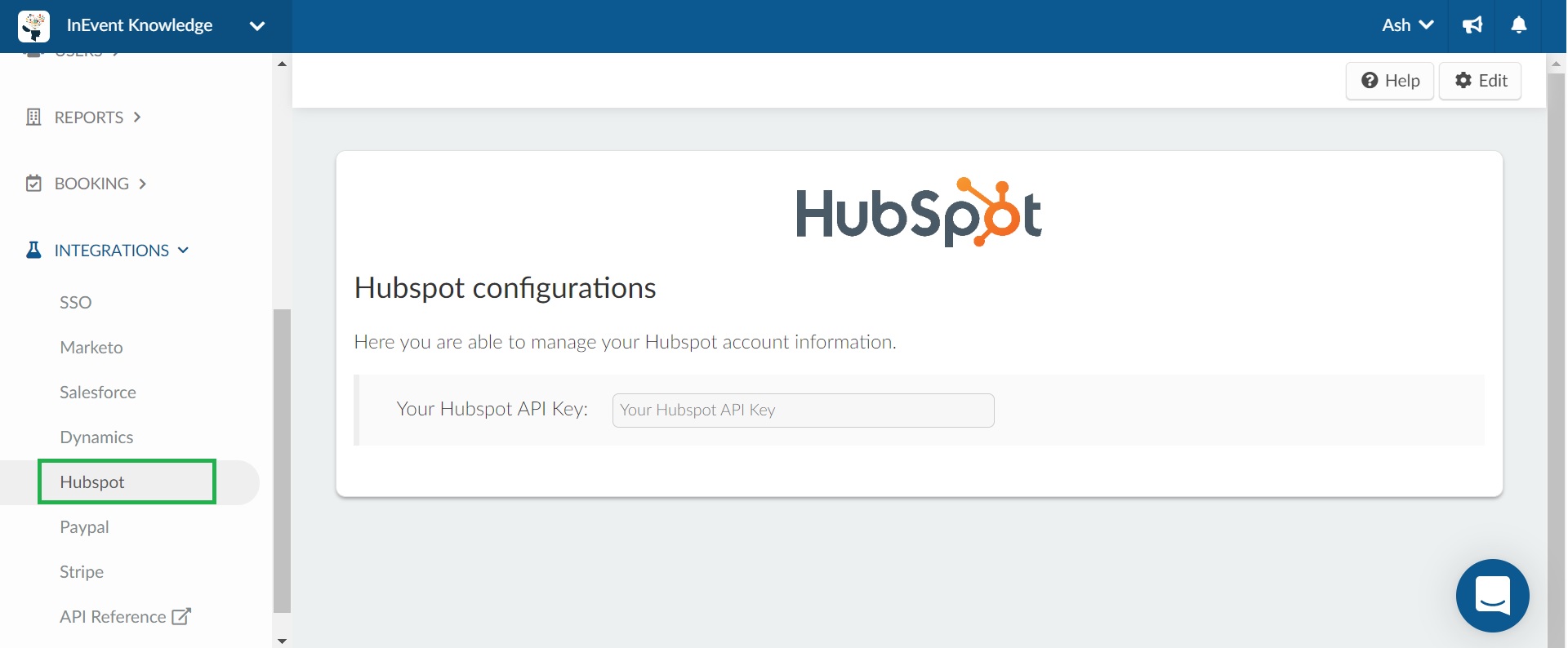 Hubspot integration on the company level