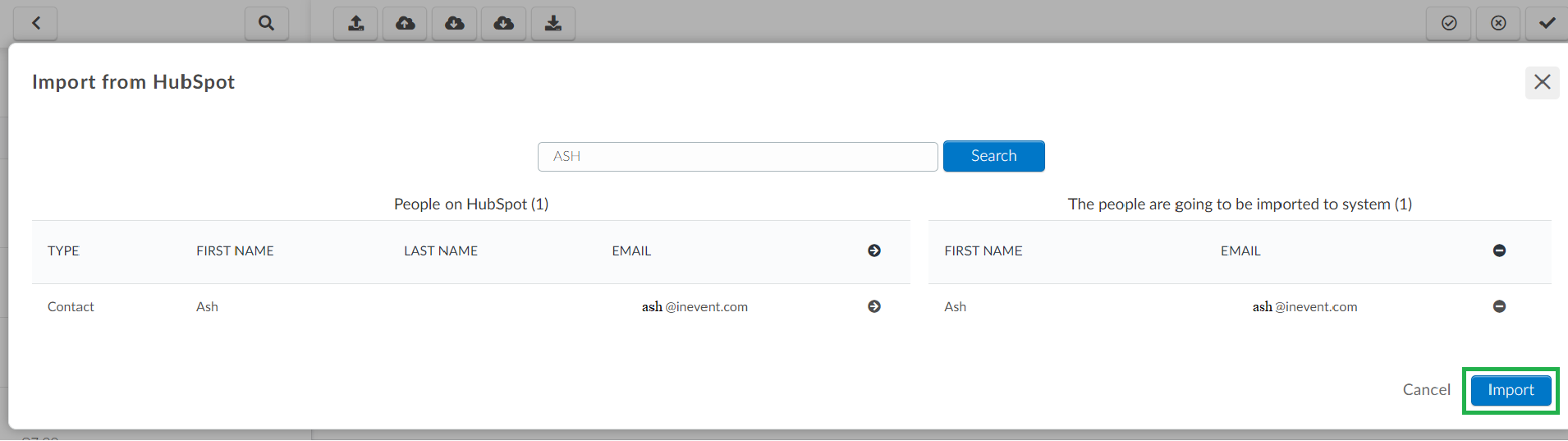 Confirming the leads import