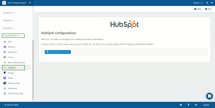Integrations > HubSpot