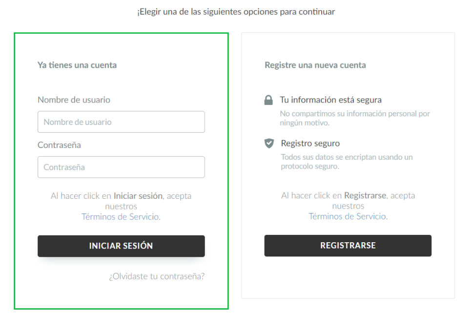 Iniciar sesión