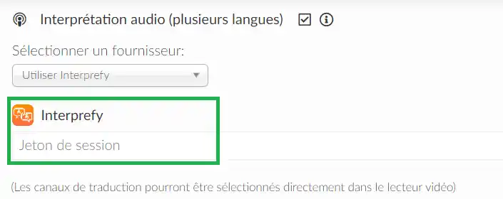 Définir le jeton de session de Inteprefy