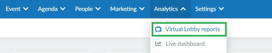 How to access the virtual lobby reports