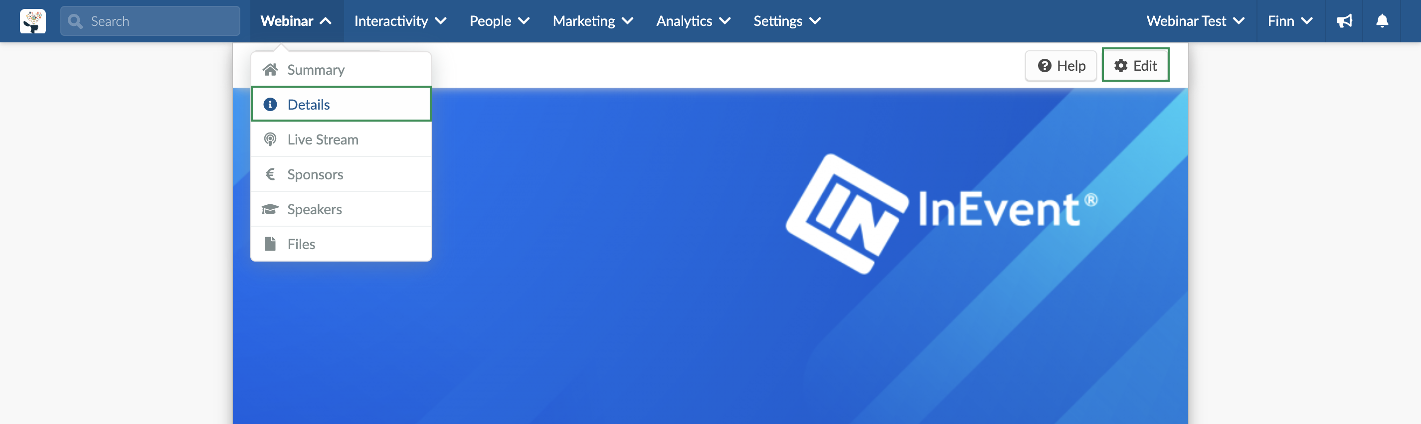 Editing your webinar details