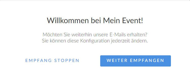 message showing the confirmation to unsubscribe