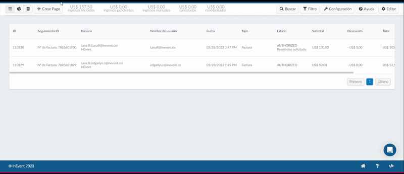 Aprobar o rechazar reembolsos 