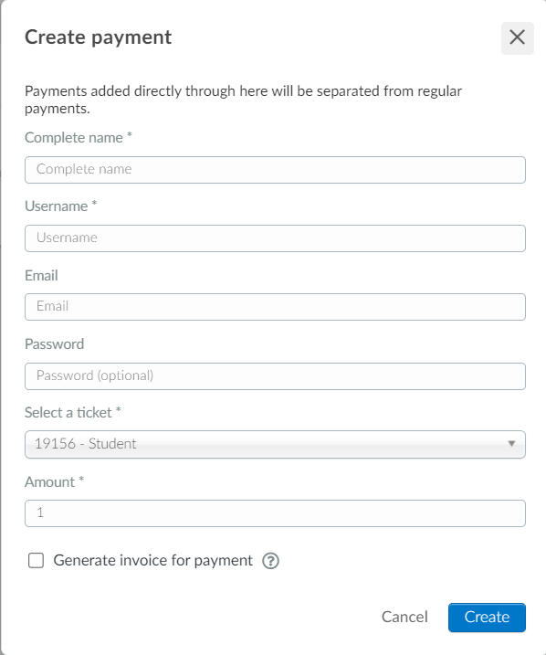 create payment 
