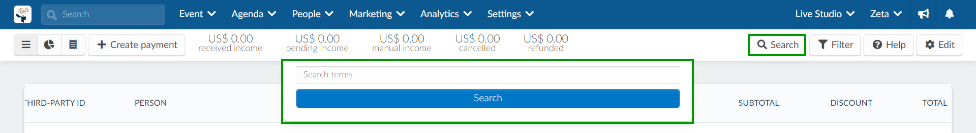 search button