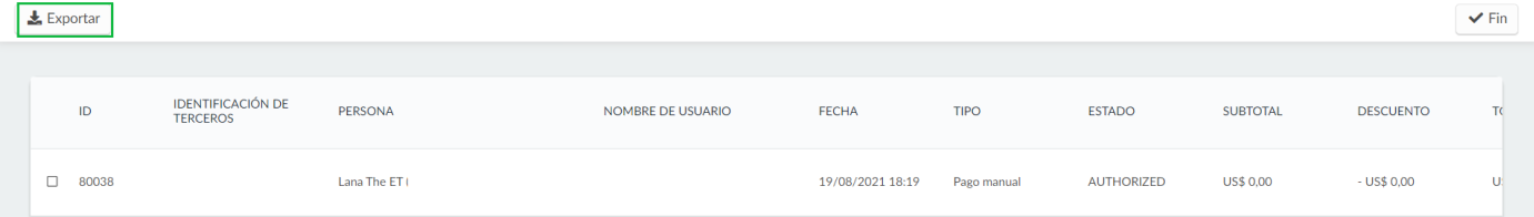 Exportar