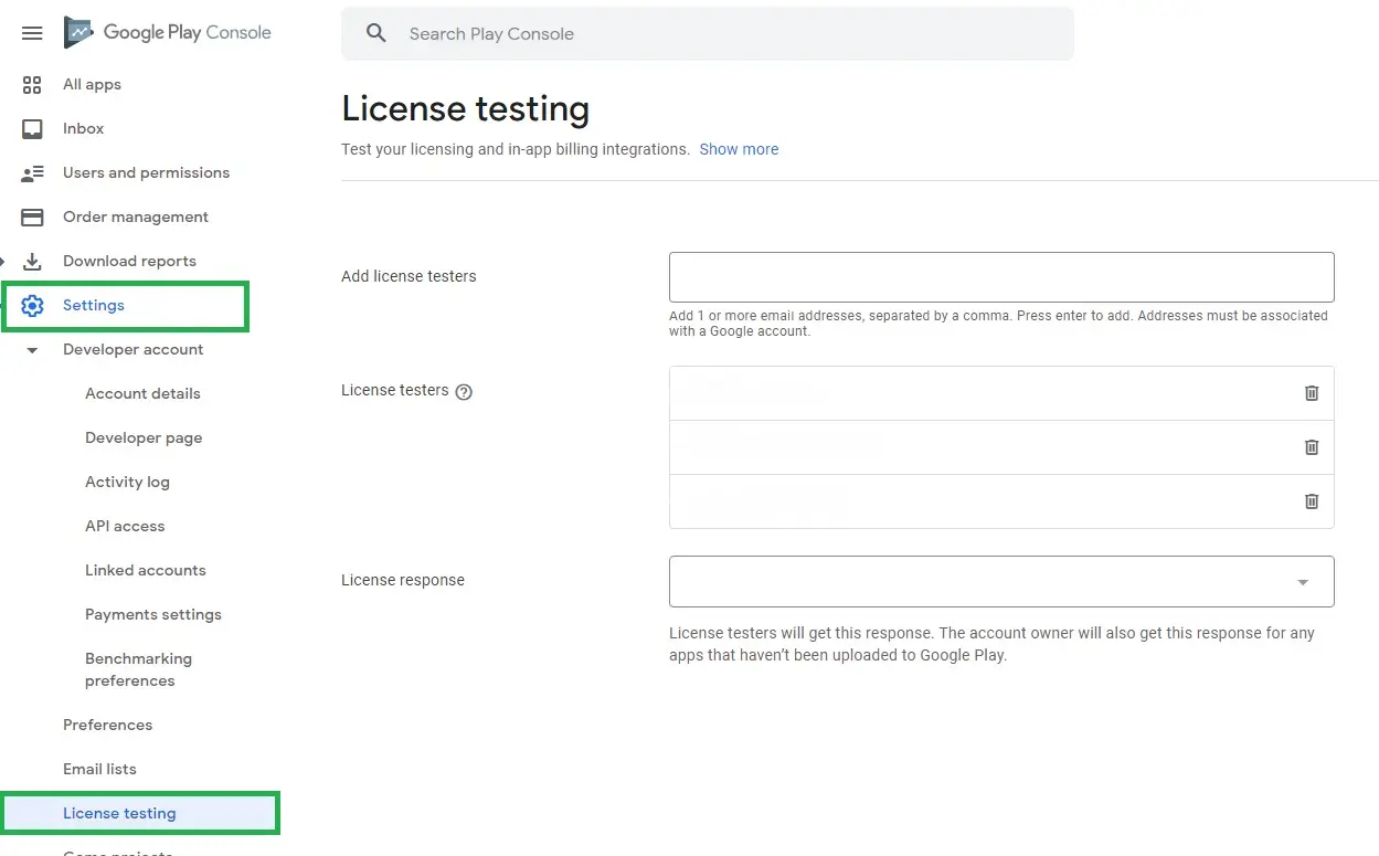 License Testing