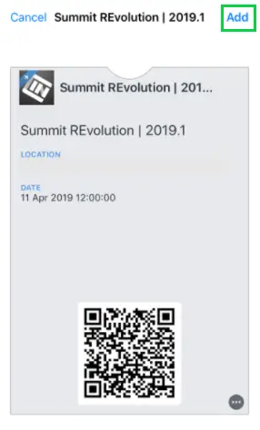 Apple Wallet QR code