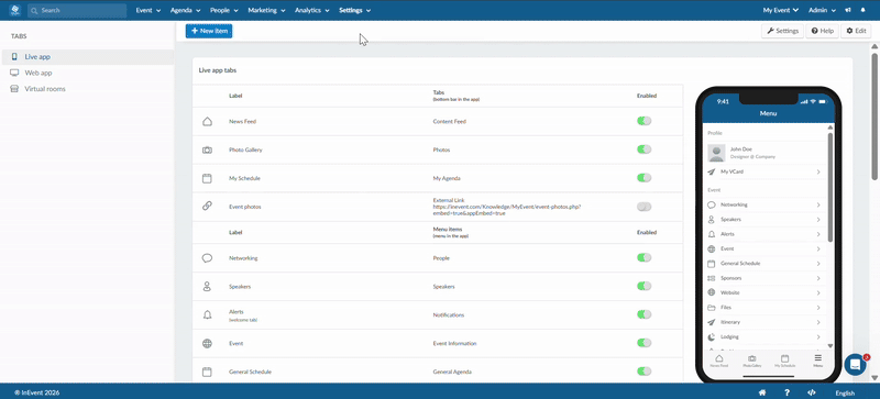 Creating a custom website tab