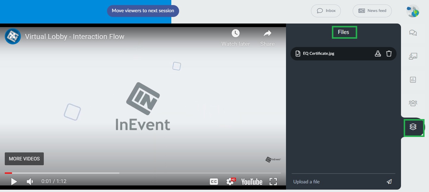 Files in the Virtual Lobby