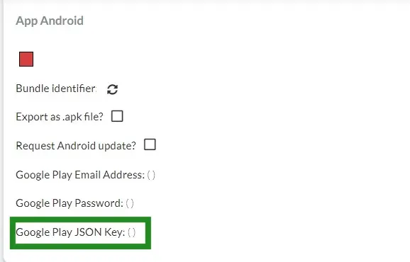 add the JSON Key to the platform