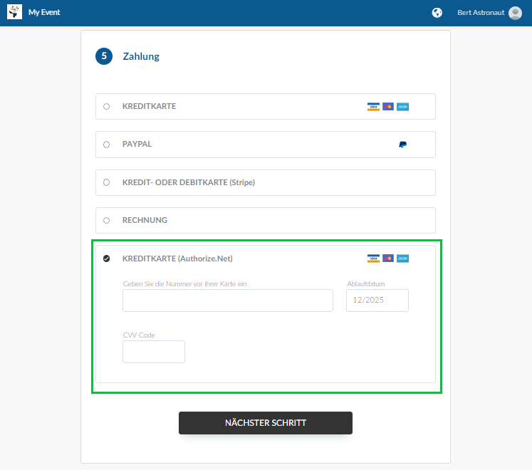 registration form