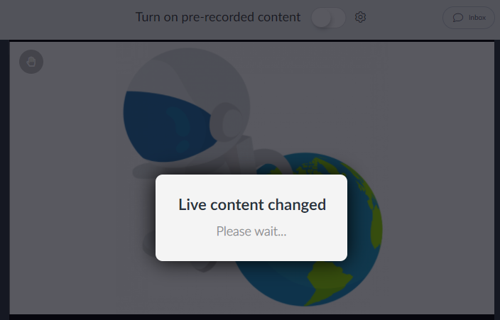 Live content changed message