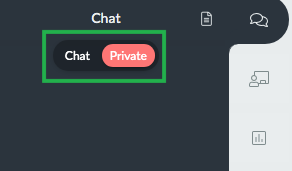 Switching from public chat to private chat