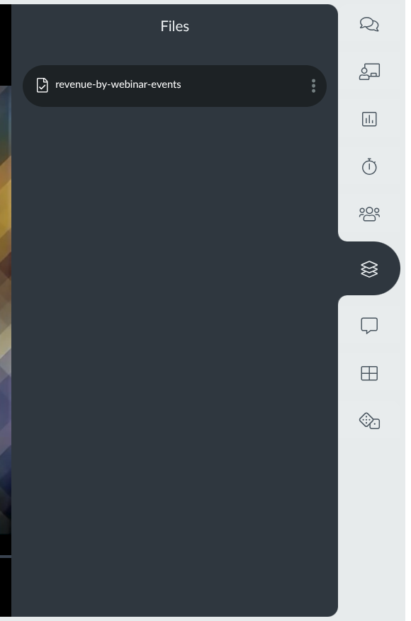 Screenshot showing the files tab