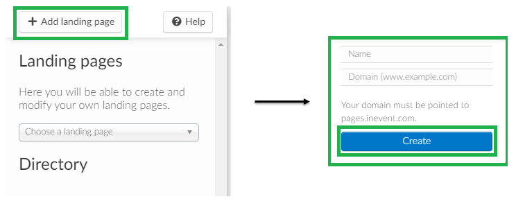 Screenshot + add landing page