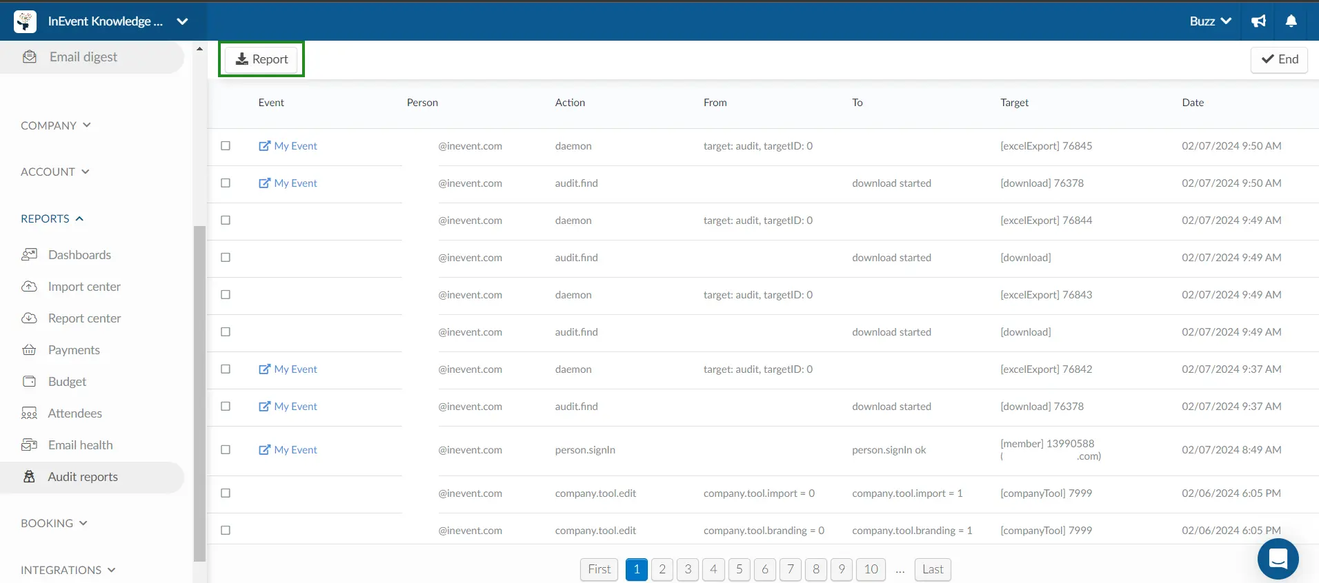 Screenshot showing a spreadsheet import interface