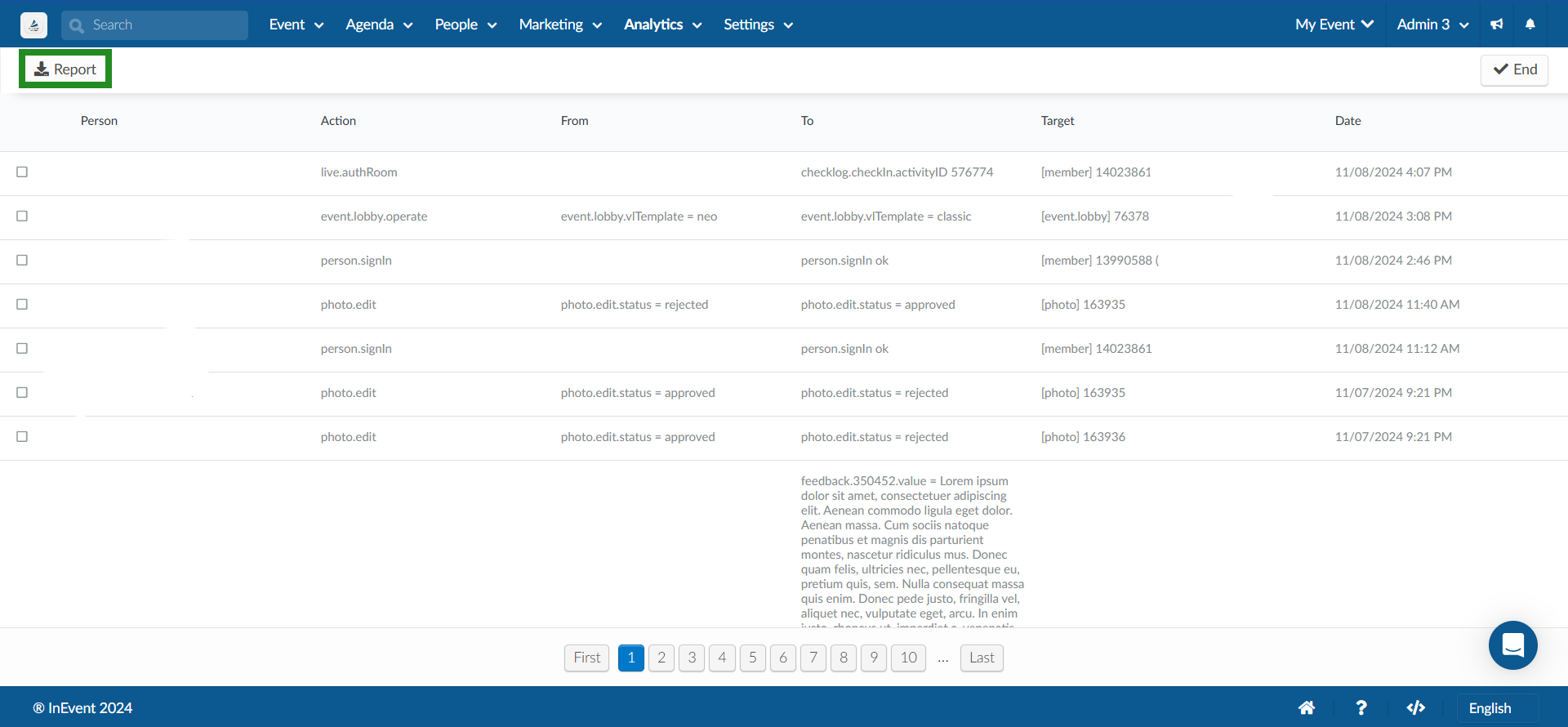 Screenshot showing a spreadsheet import interface