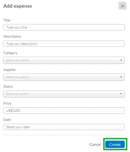 Completing expense details form