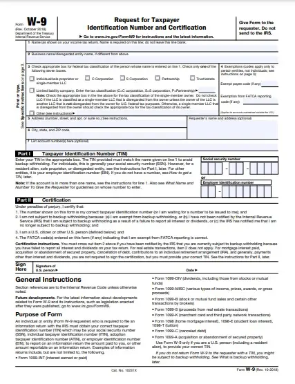 W-9 Form