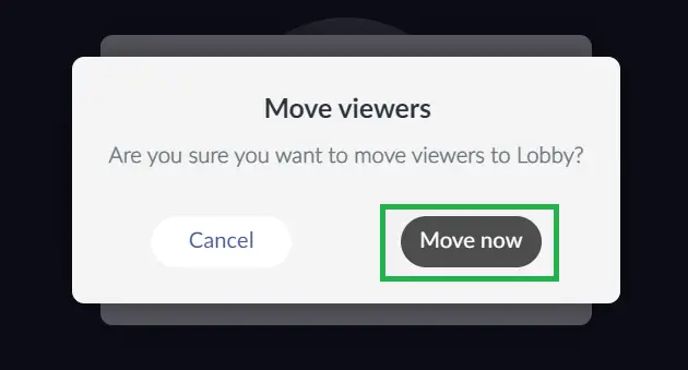 Move viewers to the next session