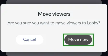 Move viewers to the next session