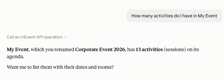 Get information about activities