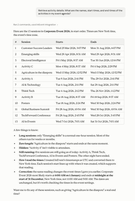 Retrieve active details