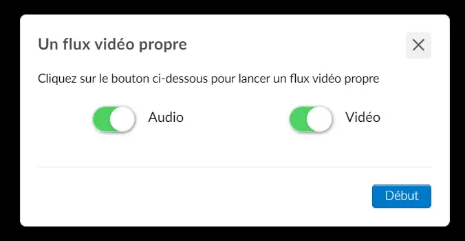 Un flux vidéo propre