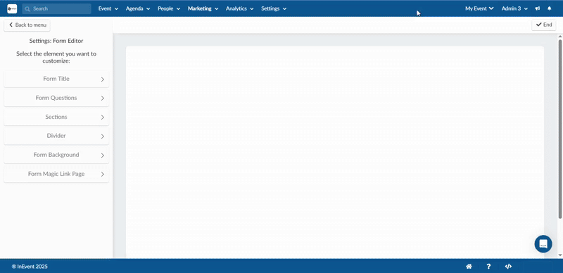 Gif showing how to customize the Form magic link page.